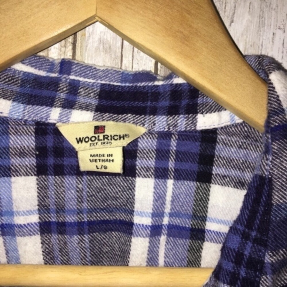 Woolrich Blue Plaid Button Down - image 5